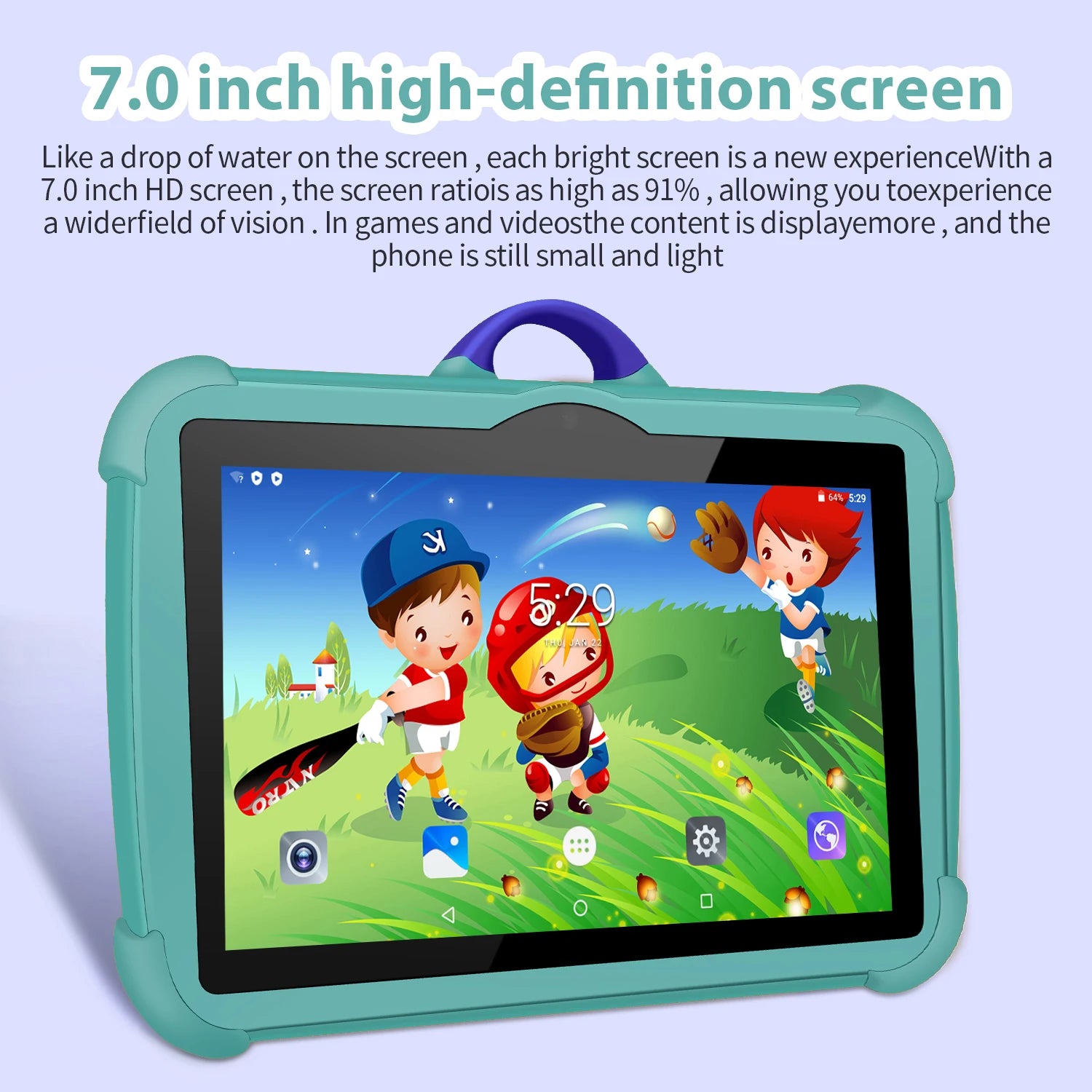 7" Kids Tablet Android 13 – Educational Learning Tablet for Children