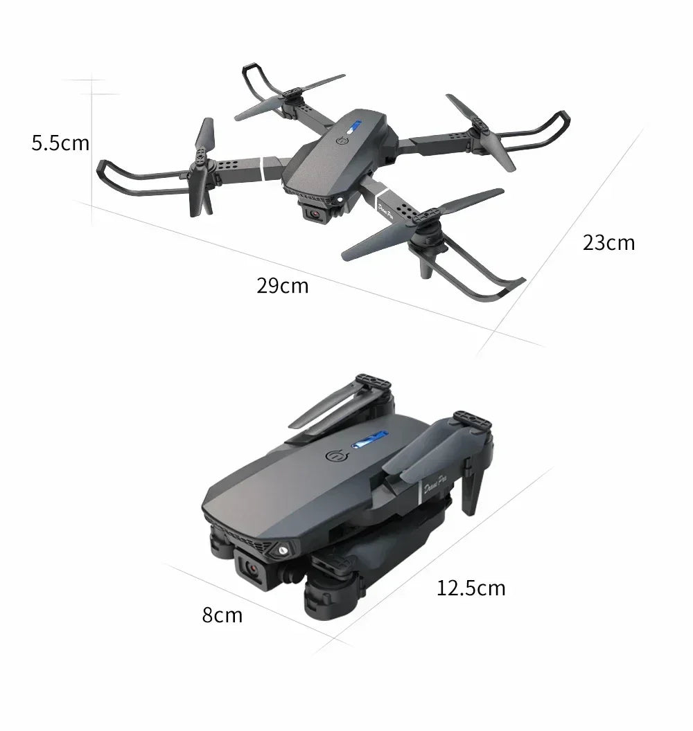 E88 Mini Drone – 4K HD Camera Foldable WiFi FPV Quadcopter