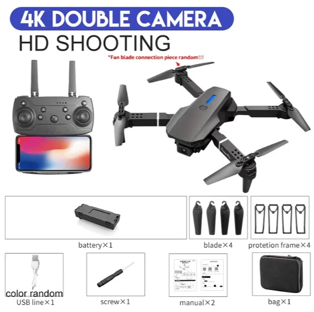 E88Pro RC Drone 4K HD Camera Foldable WiFi FPV