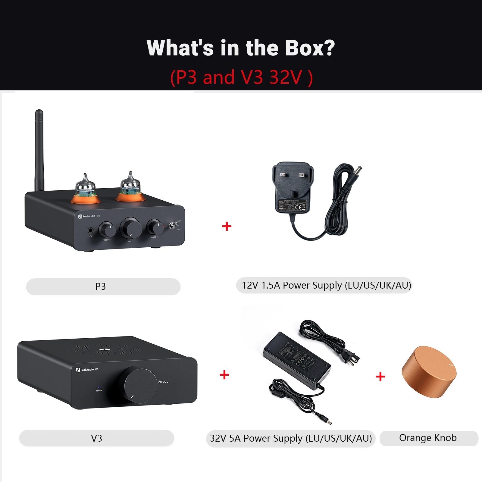 Fosi Audio V3 300W×2 Mini Stereo Power Amplifier