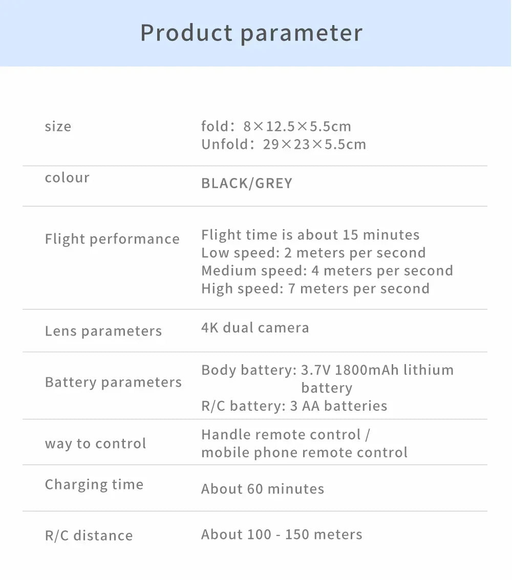 E88 Mini Drone – 4K HD Camera Foldable WiFi FPV Quadcopter