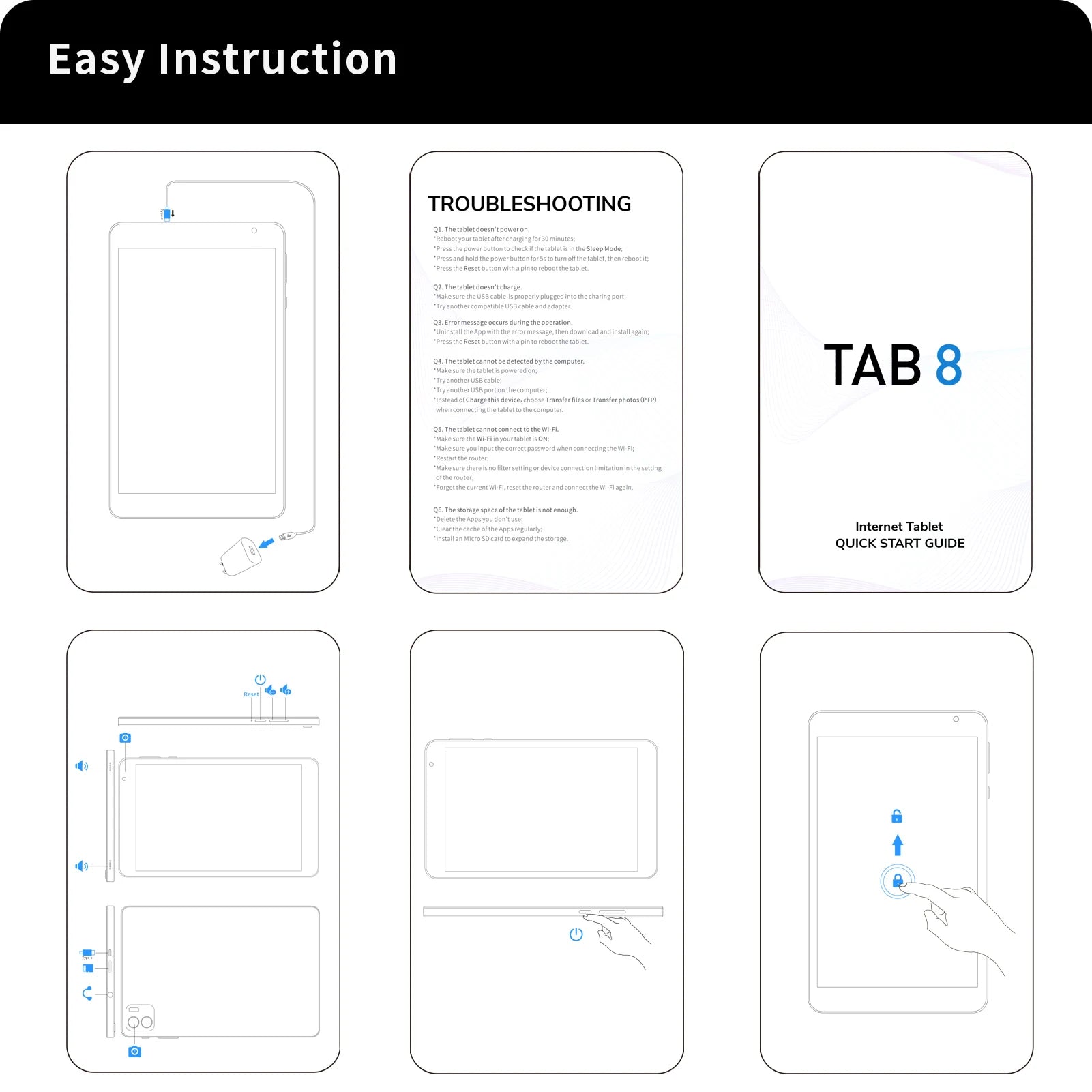 PRITOM 8 Inch Tablet Android 13