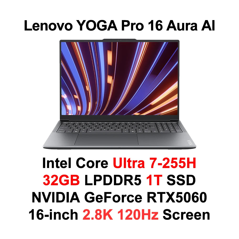 YOGA Pro 16 – 16" 2.8K OLED Laptop, 32GB RAM, 1TB SSD