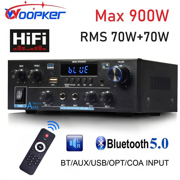 AK55 900W Bluetooth HiFi Amplifier
