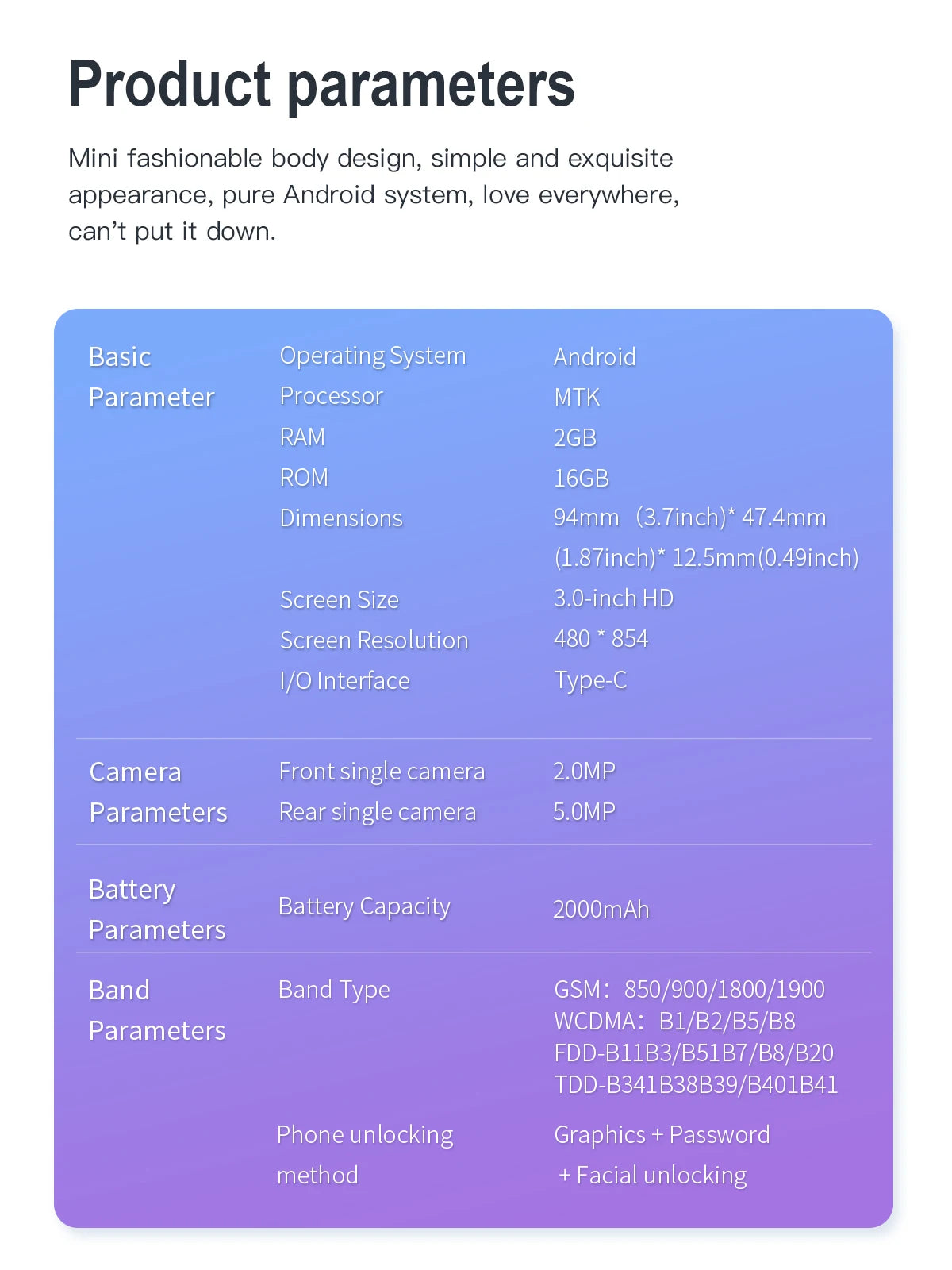 2024 SERVO KING8000 Mini 4G Smartphone