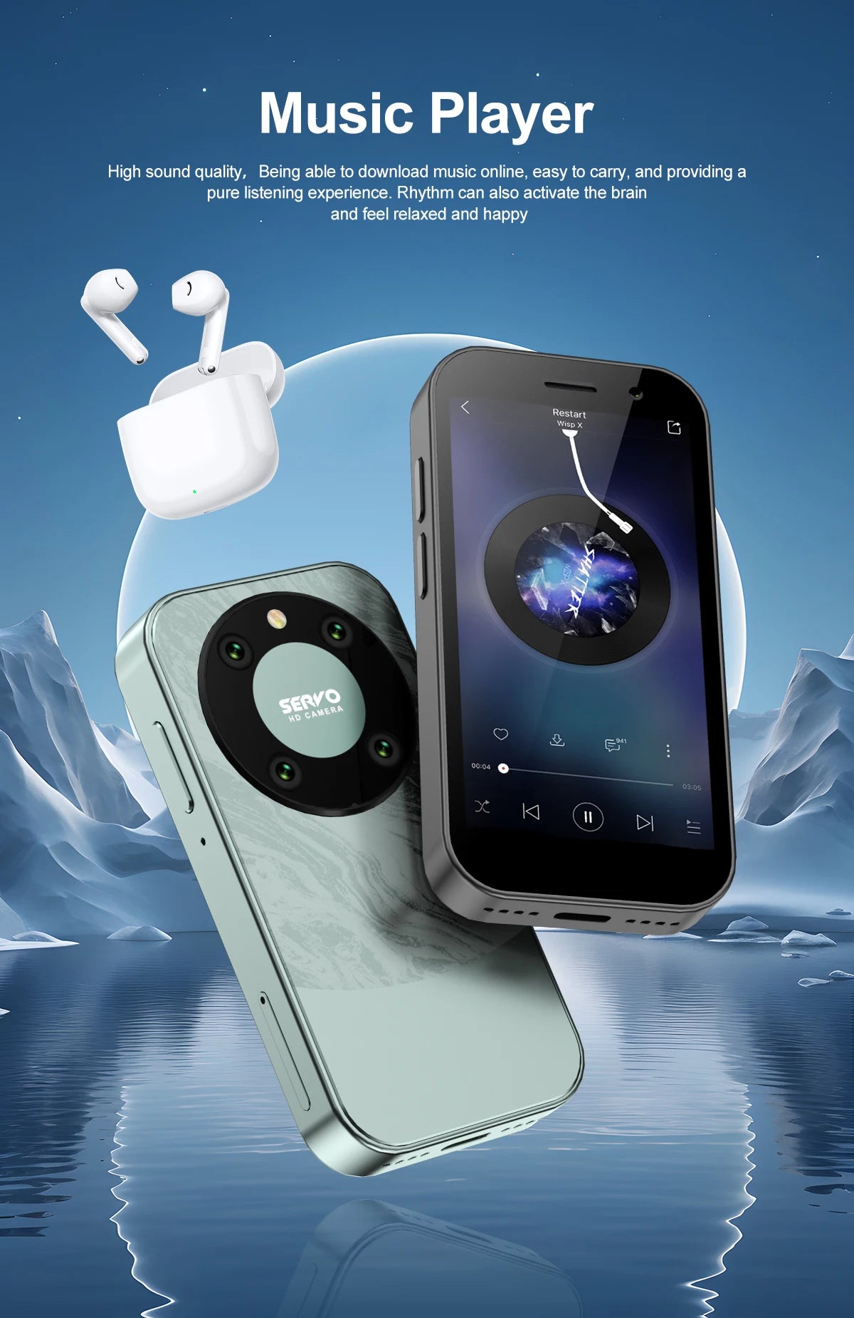 9000 Mini Smartphone – 3.0" HD, Android 10, 4G LTE