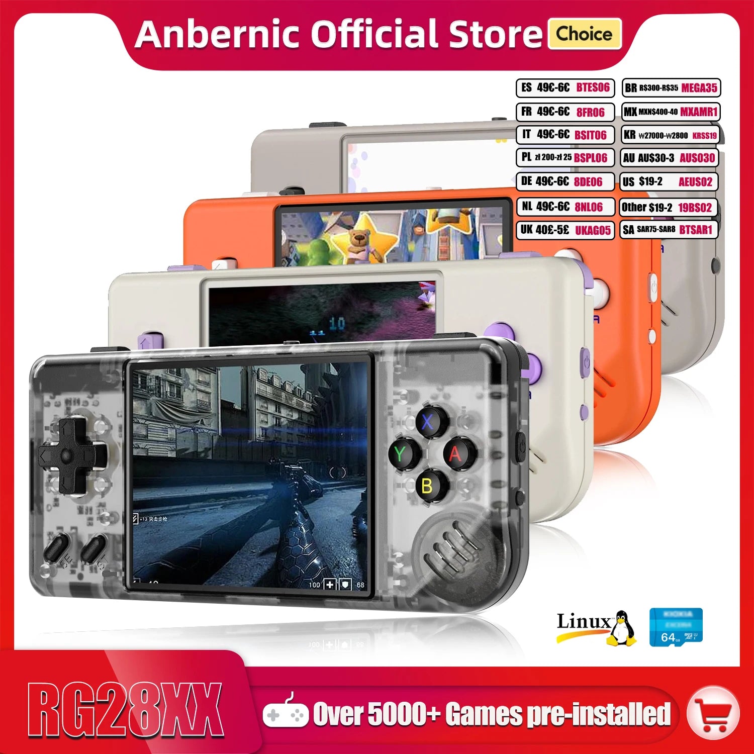 ANBERNIC RG28XX Handheld Game Console