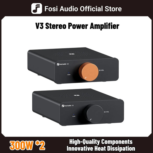 Fosi Audio V3 300W×2 Mini Stereo Power Amplifier