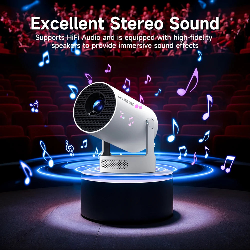 Magcubic HY300 Pro+ Projector – Smart 4K 720P Portable Home Theater Experience
