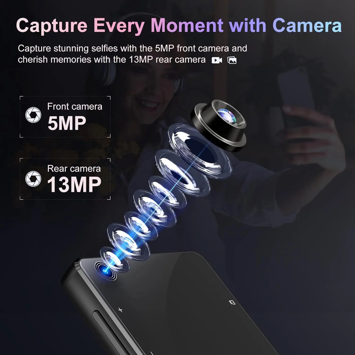 80GB MP3 Player with Bluetooth 5.0 & WiFi