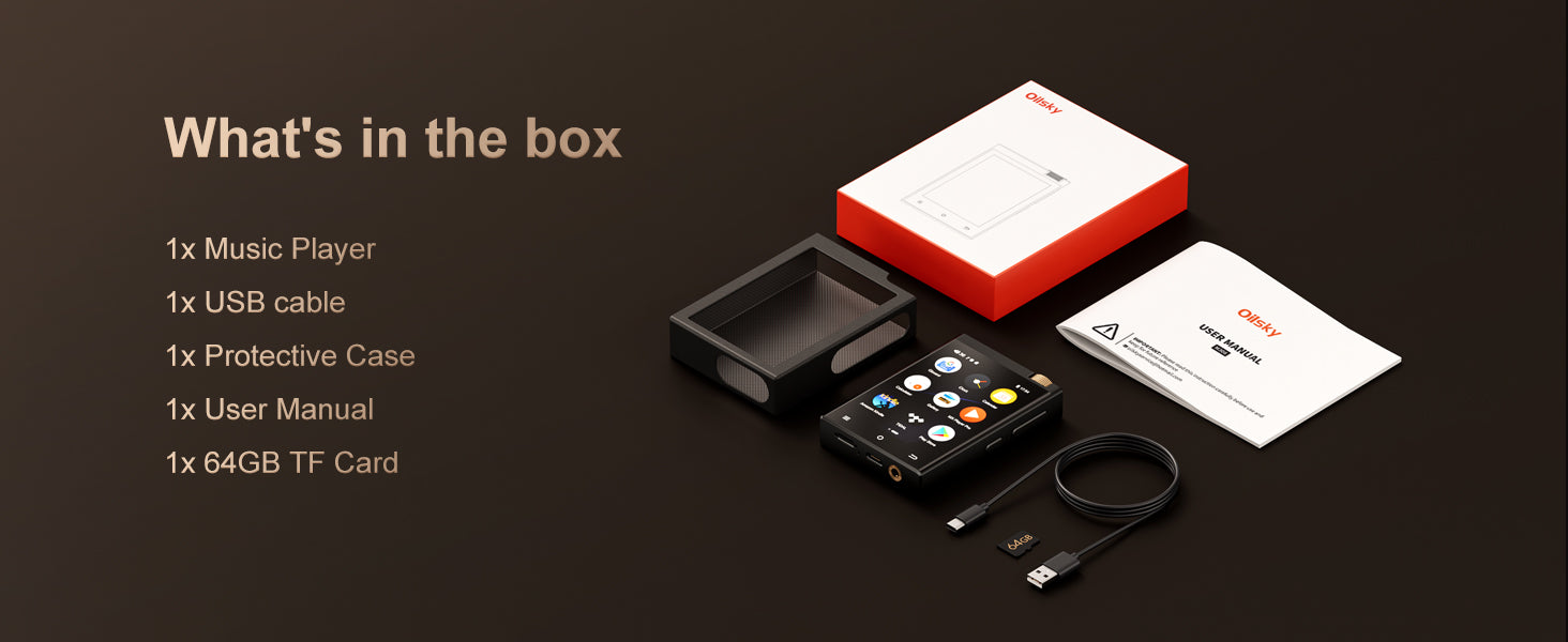 Oilsky Hi-Fi MP3 Player with Bluetooth & WiFi 64GB